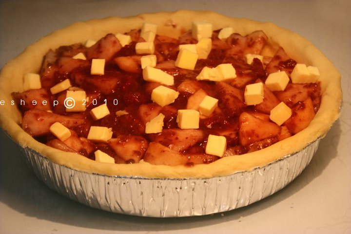 pear berry pie cake-9